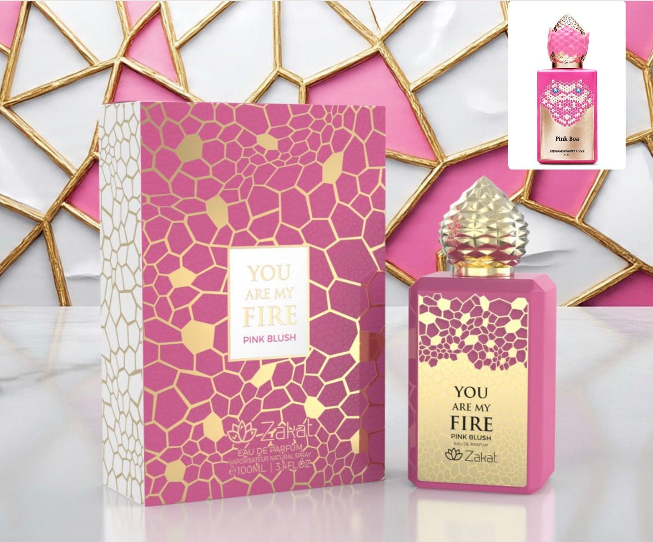 YOU ARE MY FIRE PINK BLUSH - EDP 100ML (3.4oz) BY ZAKAT