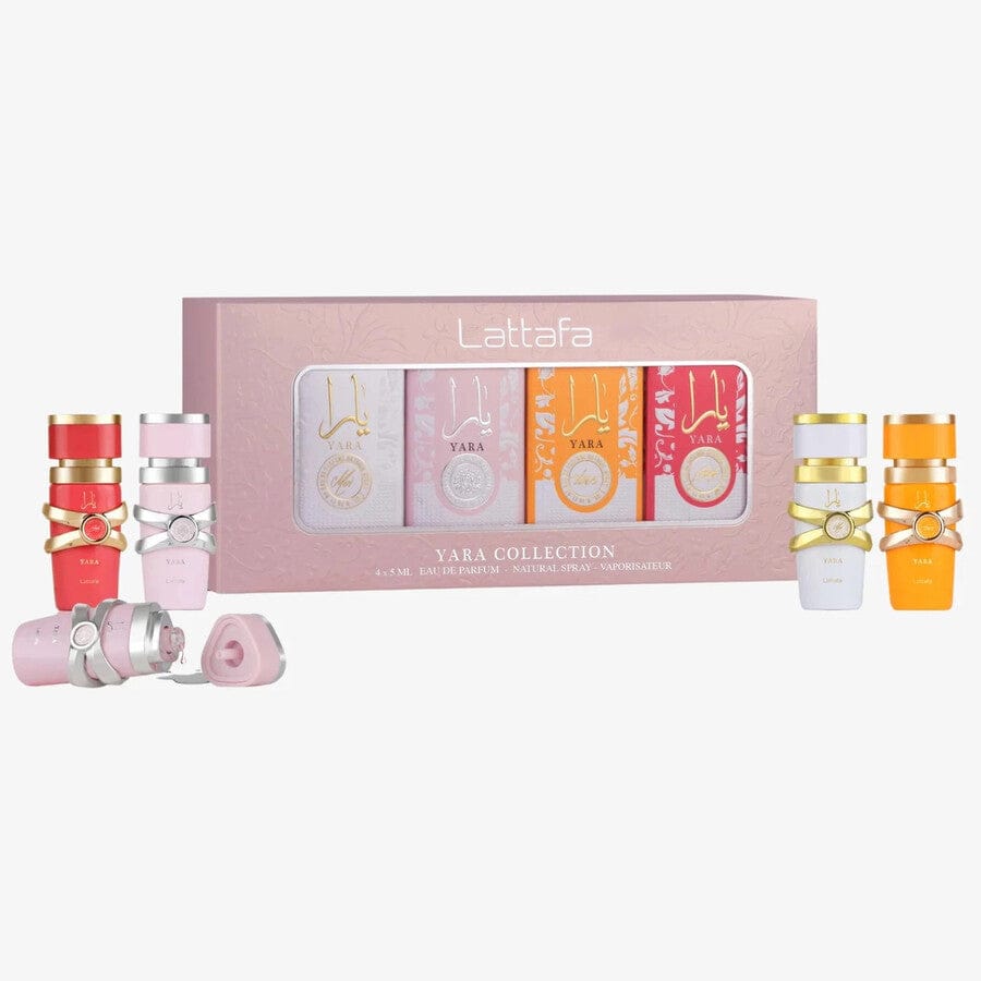MINI 5ML YARA MY COLLECTION YARA, MOI, TOUS & CANDY EAU DE PARFUM 4 PCS X 5ML FOR WOMEN