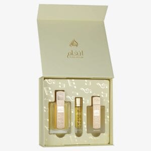 LATTAFA ANGHAM 3 PCS GIFTSET WITH 100ML EDP + 12ML TRAVEL SPRAY + 50ML HAIRMIST