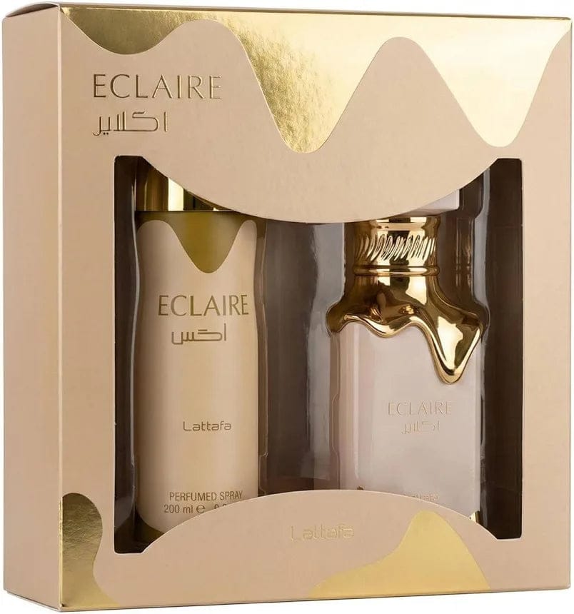 2 PCS SET ECLAIRE WOMEN EDP - 100ML + 200ML PERFUMED SPRAY BY LATTAFA