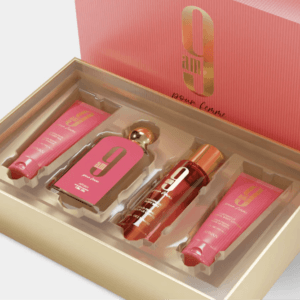 AFNAN 9AM FEMME 4PC SET 3.4 EDP SPRAY / 3.4 S.GEL / 3.4 BL / 5.0 BODY MIST
