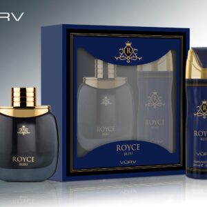 NEW ROYCE BLEU 2 PIECE GIFT SET EDP - 100ML (3.4) + 200ML BODY SPRAY By MAISON ALHAMBRA